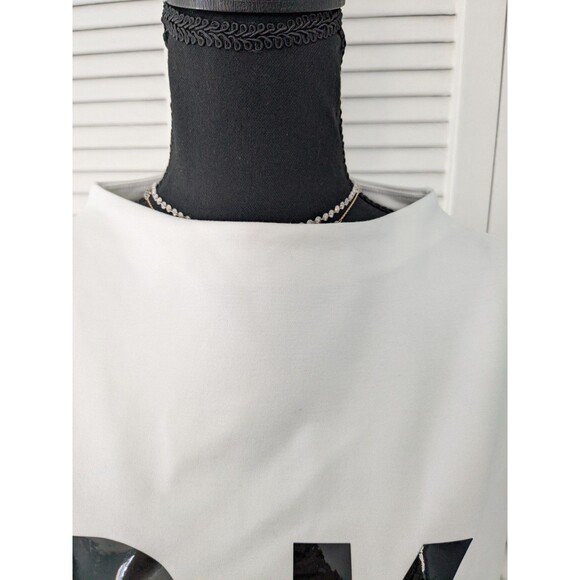 DKNY Sport Sweatshirt Womens L HighLow Bold Black Lacquer Logo Techno Athleisure - Picture 8 of 15